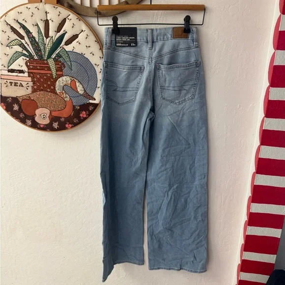 American Eagle 000 curvy dreamy drape wide leg jeans NWT FLAW - Picture 7 of 7